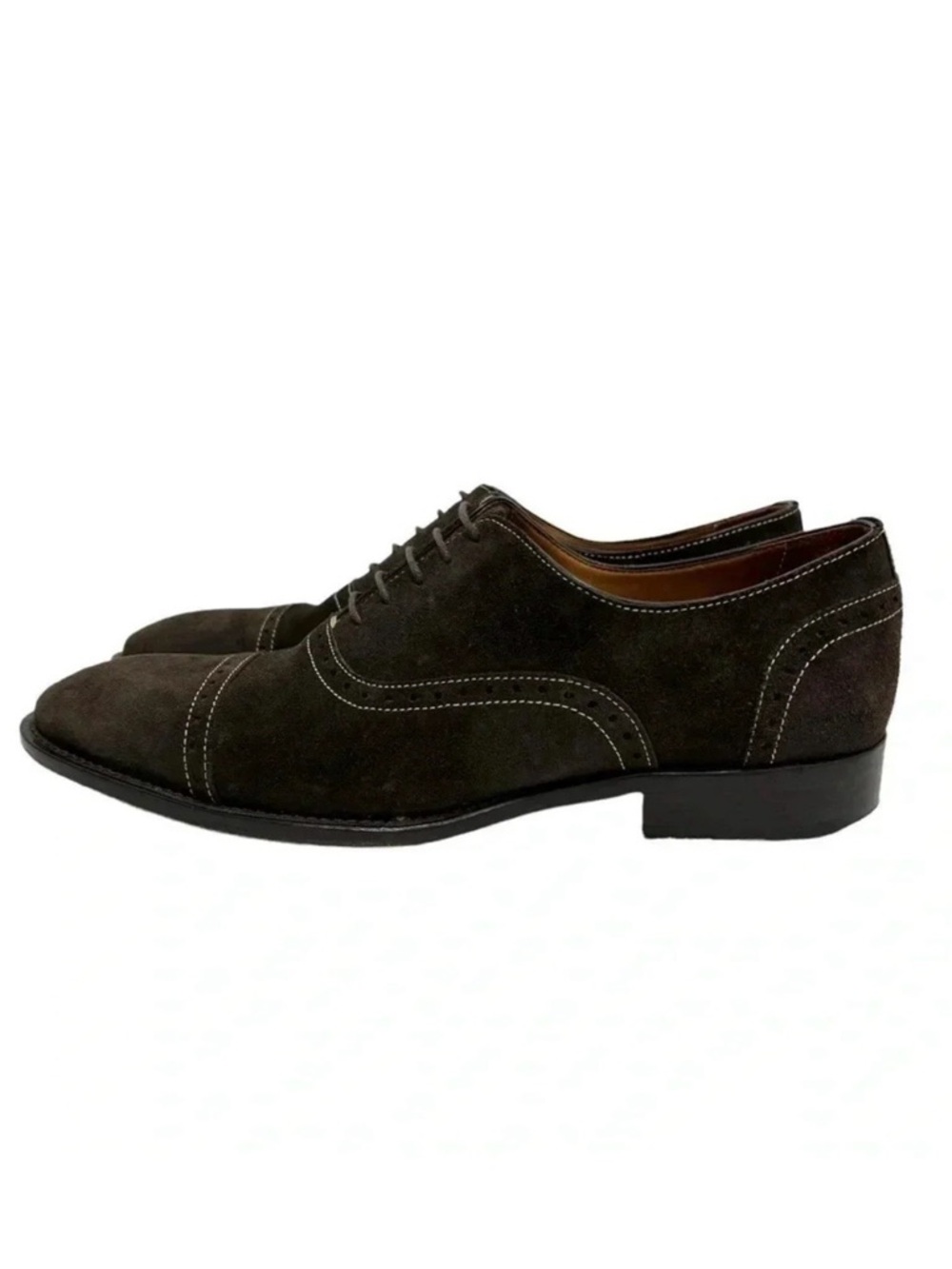Paul Evans Suede Brogue Oxfords Shoes Brown Leather Suede Preppy Men’s Size 9